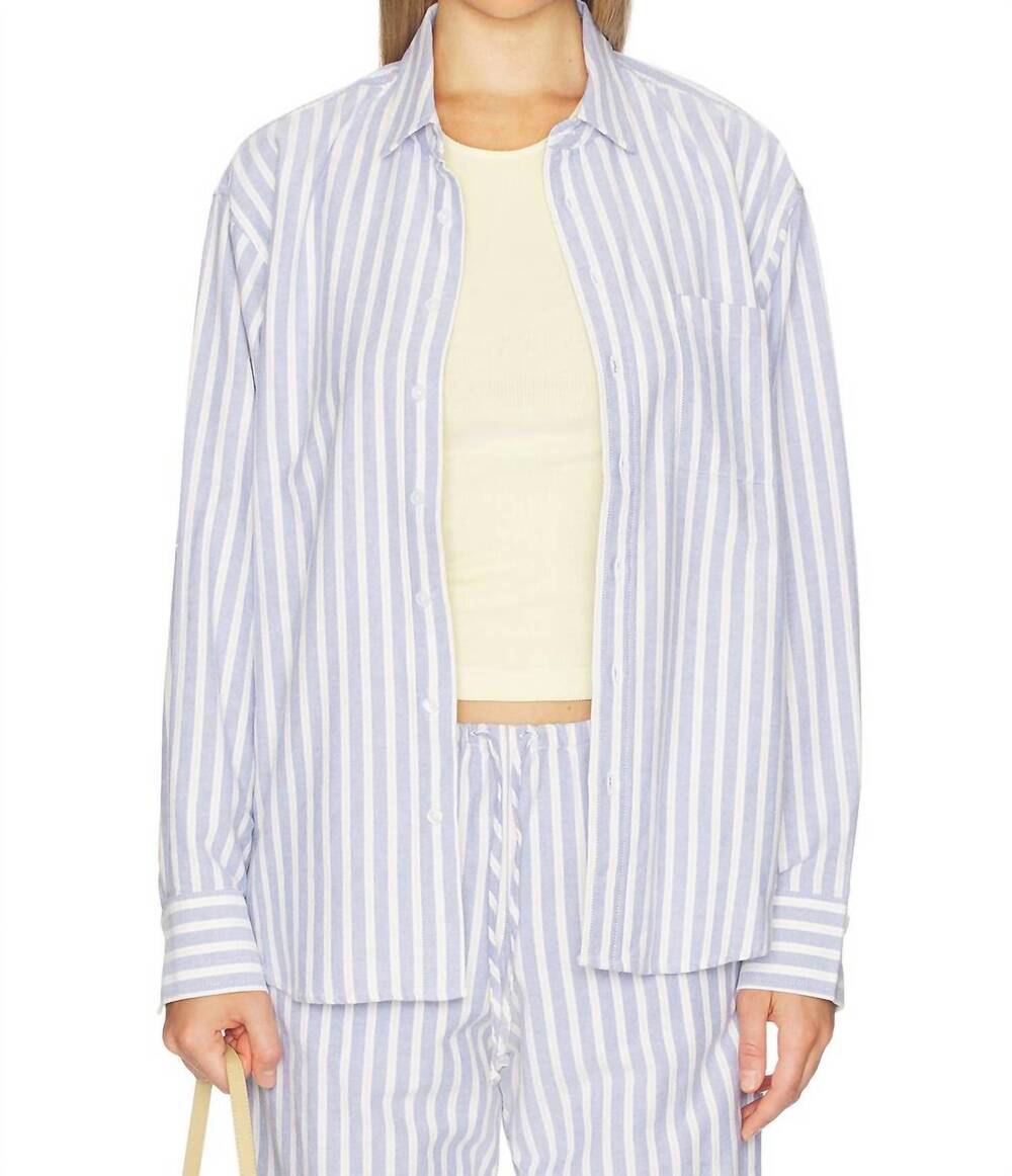 NEW DONNI. oxford shirt in butter stripe